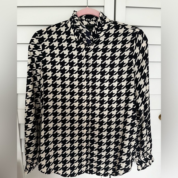 Ann Taylor Business Casual Top Blouse Shirt Houndstooth Floral Pattern Bundle - Picture 5 of 5